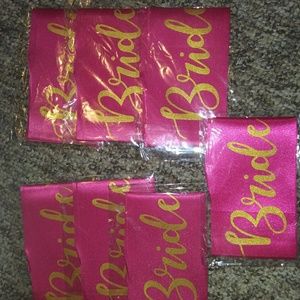 Bridal party sashes